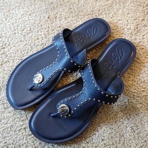 Brighton Alfa Thong Sandals Navy Blue  Size 9.5